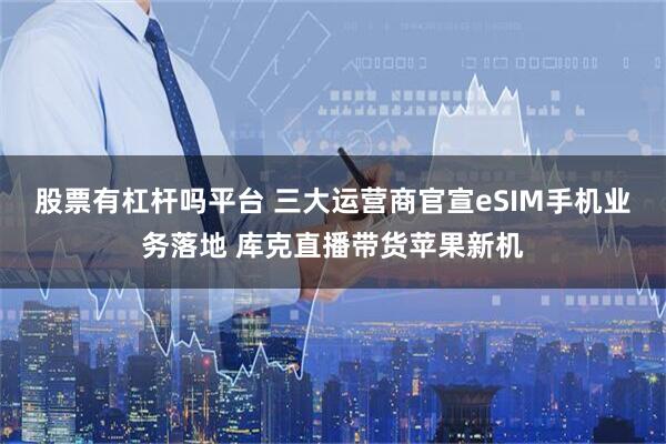 股票有杠杆吗平台 三大运营商官宣eSIM手机业务落地 库克直播带货苹果新机
