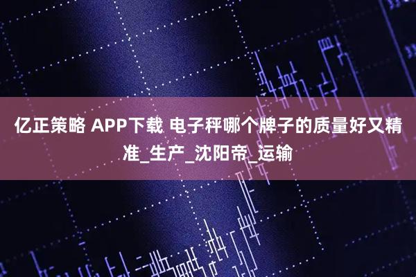 亿正策略 APP下载 电子秤哪个牌子的质量好又精准_生产_沈阳帝_运输